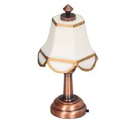 EMUKOEP Lámpara de Casa de Muñecas en Miniatura de 6 Cm de Total, Lámpara de Mesa LED de Metal para Casa de Muñecas a Escala 1/12, Regalo Ideal para Familia y Niños