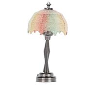 EMUKOEP Mini Lámpara de Pie para Casa de Muñecas, Luz LED Compacta para Decoración de Casa de Muñecas, Dormitorio, Sala de Estar, Oficina, Base de Metal