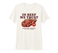 En Beef Confiamos en Funny BBQ Dad Joke Grill Steak Carnívore Camiseta Premium
