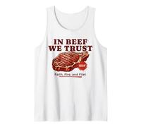 En Beef Confiamos en Funny BBQ Dad Joke Grill Steak Carnívore Camiseta sin Mangas