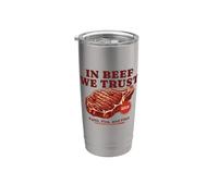 En Beef confiamos en Funny BBQ Dad Joke Grill Steak Carnívore Vaso térmico de acero inoxidable de doble pared