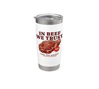 En Beef confiamos en Funny BBQ Dad Joke Grill Steak Carnívore Vaso térmico de acero inoxidable de doble pared