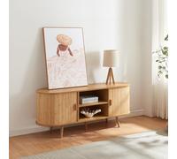 Aparador nordkapp con 2 puertas mdf bambú 140x40x56cm - natural [en.casa]