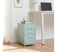 Archivador móvil kökar acero 48x28x41 cm - verde menta [en.casa]