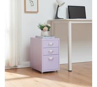 Archivador móvil kökar acero 48x28x41 cm - violeta [en.casa]