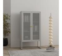 Armario archivador sund 2 estantes acero 150x80x40cm - gris [en.casa]
