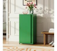 Armario metálico "Burlöv" con 1 puerta y 2 estantes, acero, 88 x 40 x 35 cm, color verde manzana