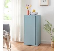 [en.casa] Armario de Oficina Burlöv Archivador de Estudio con 2 Estantes Regulables en Altura Mueble de Oficina con 1 Puerta y 3 Compartimentos Acero 88 x 40 x 35 cm - Azul grisáceo