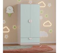 Armario ropero infantil sandnes con cajón 123x60x40 cm verde menta [en.casa]