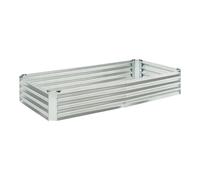 [en.casa] Cama Elevada para Jardín Celano Arriate de Jardín Rectangular Huerto Urbano Jardinera Exterior Bancal Elevado Acero Galvanizado 180 x 90 x 30 cm - Plateado