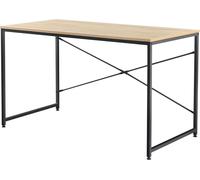 [en.casa] Escritorio de 120x60x72 cm, diseño imitación roble. Escritorio de oficina, escritorio para ordenador, mesa de trabajo, mesa para PC