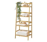 [en.casa] Estantería de Escalera de Bambú Vinje 48 x 32 x 123 cm 4 Compartimentos de Almacenamiento