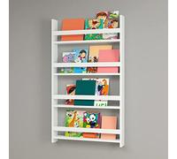 Estantería de pared para niños sotenäs de 4 niveles aglomerado 120 x 74 x 10 cm blanco [en.casa]
