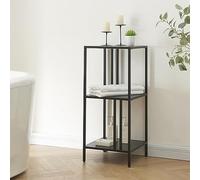 Estantería de pie kumlinge de 3 niveles con diseño industrial acero 80 x 35 x 35 cm - negro [en.casa]