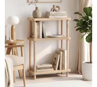Estantería de pie nampernu con 3 estantes 62x40x18cm - crema [en.casa]