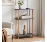 Estantería de pie nampernu con 3 estantes 62x40x18cm - gris antracita [en.casa]