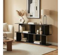 Librería gäljami 4 compartimentos abiertos 160x35x74cm - negro [en.casa]