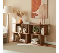 Librería gäljami 4 compartimentos abiertos 160x35x74cm - nogal [en.casa]