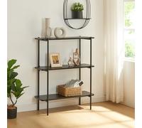 Librería samnanger de 3 niveles aglomerado 100x80x34cm - negro [en.casa]