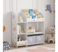 Estantería infantil lysekil 100x93x30 cm - motivo de océano [en.casa]