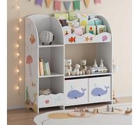 Estantería infantil lysekil 100x93x30 cm - motivo de aqua dream [en.casa]