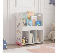 Estantería infantil røyrvik aglomerado 75x62x29cm - motivo de unicornio [en.casa]