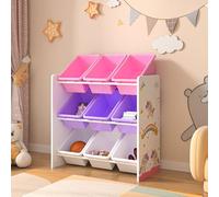 Estantería para niños muxía 3 niveles unicornio aglomerado/plástico 60 x 62 x 27 cm multicolor [en.casa]