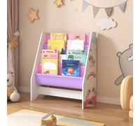 Estantería para niños fisterra 4 niveles unicornio aglomerado/poliéster 74 x 62 x 29 cm multicolor [en.casa]