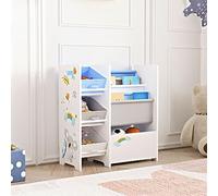Estantería para niños vimianzo motivo koala aglomerado/tela 60 x 65 x 30 cm multicolor [en.casa]
