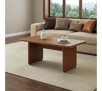 [en.casa] Mesa de Centro Gäljami Tablero Rectangular Peso Máx. 100 kg Mesita de Café Mesa Auxiliar de Sofá Salón Despacho 100 x 55 x 44 cm - Nogal
