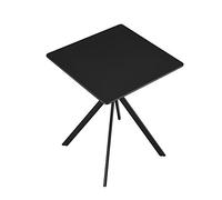 [en.casa] Mesa de Comedor Negro 60 x 60 x 75 cm Tablero de MDF Lacado Negro