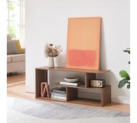 Mesa tv anän con estantes aglomerado 100x30x42 cm - efecto nogal [en.casa]