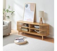 Mueble tv jarvenpaa 4 compartimentos bambú 140x40x50cm natural [en.casa]