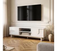 Mueble para tv katanshumn 2 puertas 150x39x45 cm blanco [en.casa]