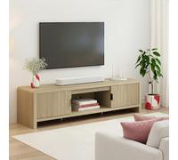 Mueble de tv lukkodso con 2 puertas mdf 150x40x40cm - roble [en.casa]