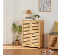 Mueble zapatero klamp de 5 niveles para 10 pares bambú 88 x 66 x 33 cm natural [en.casa]