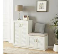 Mueble zapatero løten 9 compartimentos para 18 pares mdf 97 x 120 x 36 cm - blanco [en.casa]