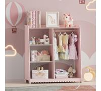 Perchero burro infantil vestnes 90x80x38 cm - rosa/blanco [en.casa]