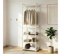 Perchero burro jässaatka con 5 estantes 200x61x40 cm - gris [en.casa]