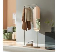 Perchero idependiente vamn con espejo giratorio 167x80x35cm - arena [en.casa]