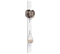 [en.casa] Perchero Panel Hansnes Mueble Recibidor Perchero de Pared con 3 Ganchos Abatibles para Entrada Pasillo Oficina MDF Metal 165 x 15 x 2,5 cm - Blanco Alto Brillo