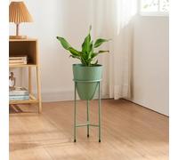 Soporte para plantas asten con macetero metal 41xø16cm - verde [en.casa]