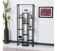 Soporte para plantas blaavandshuk metal/aglomerado 150 x 60 x 19 cm mármol negro [en.casa]