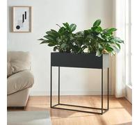 Soporte para plantas joensuu 80x80x25 cm - negro [en.casa]