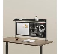 Organizador de escritorio de tablero perforado virvik 117x73 cm acero - negro [en.casa]