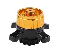 EN417 Adaptador de depósito de gas para Campingaz Easy, conexión giratoria de presión sin herramientas a estufas de válvula roscadas, construcción de latón, 5,2 x 5,2 x 3,6 cm (dorado)