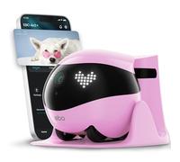 Enabot EBO Air 2 FamilyBot - Robot cámara para mascotas 2K, seguimiento de animales AI, gran angular de 137°, carga automática, almacenamiento local, para gatos y perros (rosa)