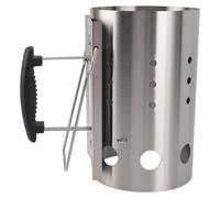 Encendedor de acero inoxidable, portátil y eficiente, para carbón, ideal para barbacoas, camping y picnics