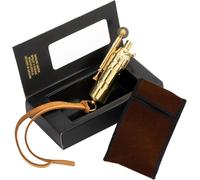 Encendedor de latón elegante, estilo retro, para viajes, decorativo, compacto, 8 x 2 cm, modelo 14944