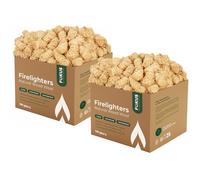 Encendedores Naturales - 200 Pastillas para Encender Fuego con Virutas de Lana y Cera - Encendido Seguro, Limpio y Sin Olor - para Barbacoa, Estufas de Leña y Chimeneas